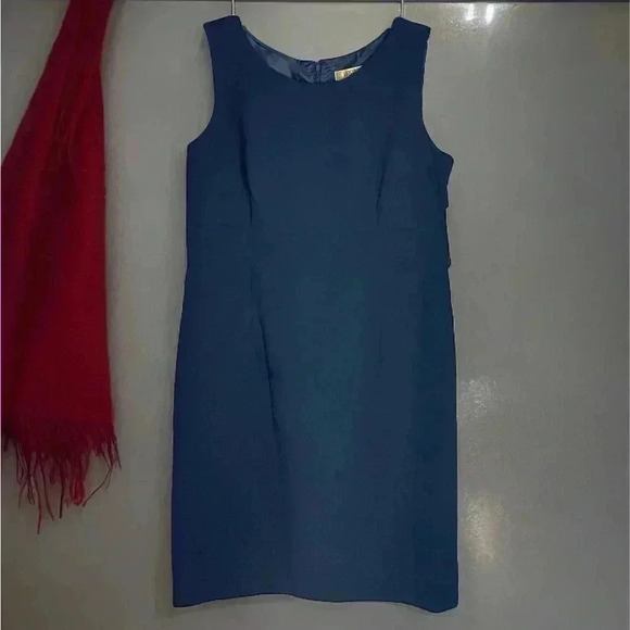 Kasper NEW W Tags Size 14  Black Sleeveless Sheath Dress With Back-Zip Close - Picture 5 of 6